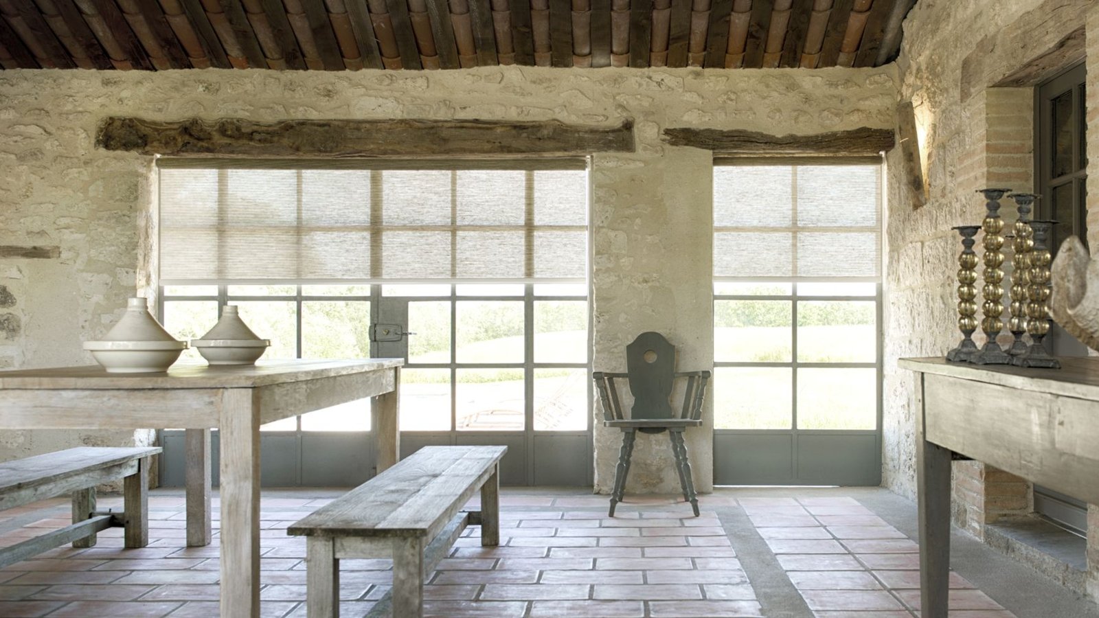 Best Roller Shades for Mediterranean and Spanish Revival Homes: Warm Whites and Terra Tones