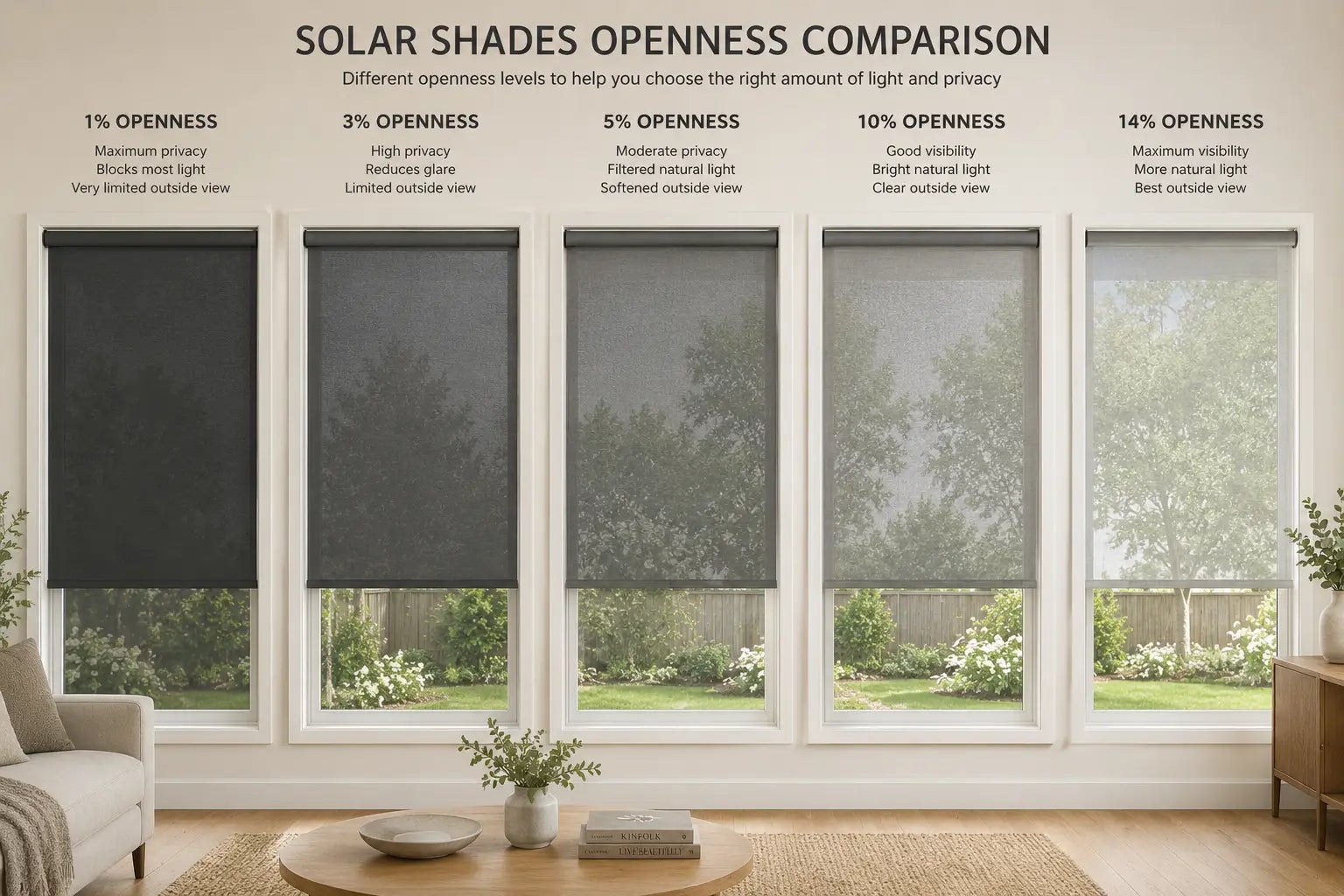 Roller Shade Openness Factors: Choose the Right Balance of View and Privacy