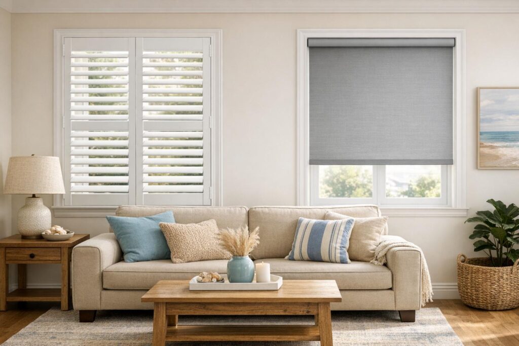 Roller Shades vs Plantation Shutters: Cost, Style, and Light Control Compared