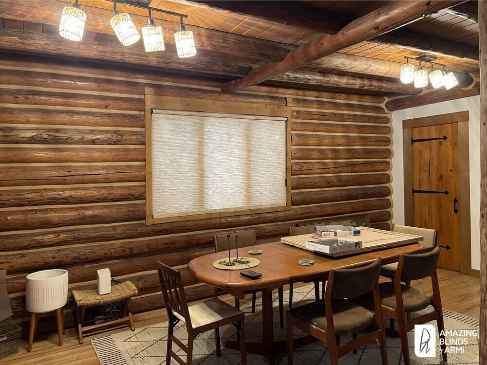 Rustic Roller Shades: Natural Texture and Practical Light Control