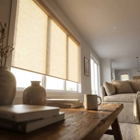 Scandinavian Roller Shades: Minimal Texture and Soft Daylight